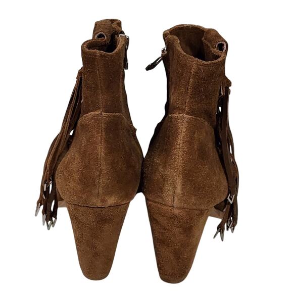 Matisse x Kate Bosworth Emma Suede Side Zip and Tassels Women's Booties size 8.5 - Picture 4 of 10